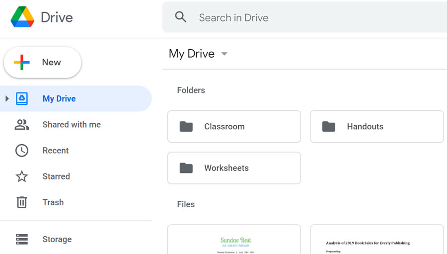 Google Drive Interface